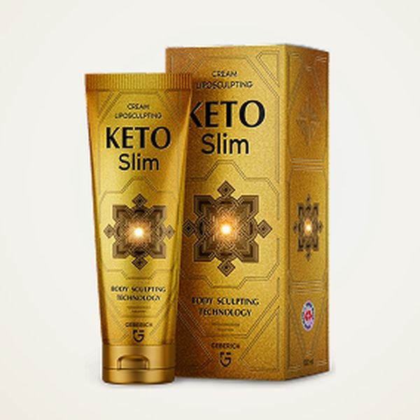 Tubo e scatola dorati di Keto Slim crema corpo