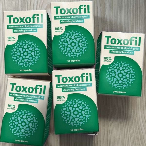 Scatole verdi di Toxofil da 30 capsule
